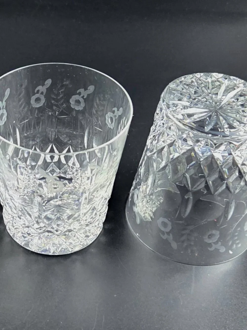 Vintage Rogaska Gallia - Double Old Fashioned Glasses - Set of 2 - Yugoslavia